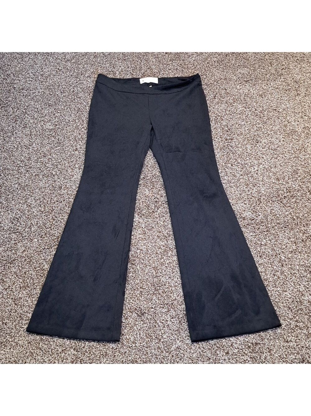 I Love Tyler Madison Flare Velvety Pants Ladies Size ( 32) LARGE Black